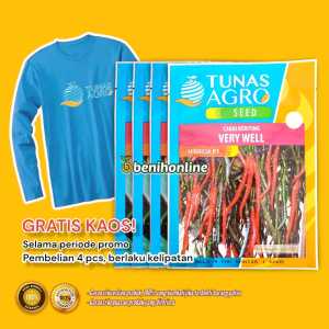BENIH CABAI KERITING HIBRIDA F1 - VERYWELL - 10 Gram - Tunas agro - OR 42 bianca luwes red sabel