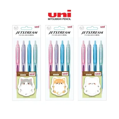 ปากกาลูกลื่น UNI JETSTREAM 101 แบบกด ขนาด 0.5/0.7 MM เซ็ต 12 ด้าม และ 0.5MM เซ็ต 4 ด้าม ฟรีกระดาษโน้ต
