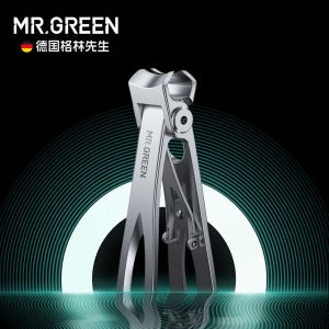 MR. Gunting kuku hijau keluli tahan karat tangan kaki kaki kuku pemotong mudah alih keluli tahan karat kuku Clipper dengan gagal kuku Nano