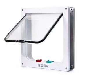 Pet Door Cat Door Pet Gate Frame Dog and Gate Cat Flap Door Dog Pet Lock Frame Lockable Cat Door