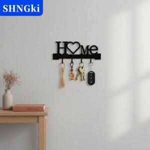 SHNGki Nhà tình yêu hình chủ chốt với móc-không khoan treo tường kim loại tổ chức cho phòng khách trang trí giá treo chìa khóa Móc Treo Tường