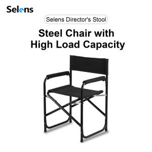 Selens Aluminum Chair Director Stool With Highload Capacity Foldable for Studio Photography Film