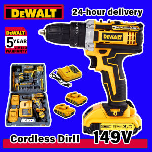 DeWalt 149V Cordless Drill Set 2 Batteries Impact Hammer Screwdriver Electric Hand Drill with Tool Accessory Kit