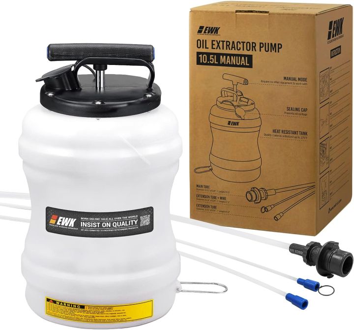 Manual Oil Extractor Change for Automotive Fluids Vacuum Evacuation