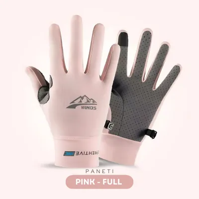 Sarung Tangan Sepeda Anti UV Anti Slip Pria Wanita Half Finger Gloves Motor Olahraga GYM Touchscreen