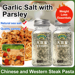Garlic and Parsley Salt Seasoning / Natural Ingredients / Strong Garlic Flavor / No Preservatives / Suitable for Steak / Italian / Healthy and Low Calorie