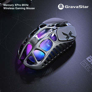 GravaStar Mercury XPro 8KHz Wireless Gaming Mouse – Ultra-Light 49g 32K DPI Tri-Mode RGB Pro-Grade Performance