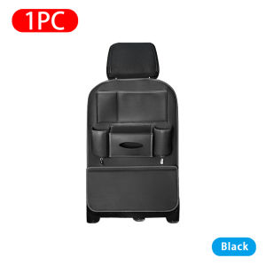 Tấm bọc lưng ghế xe hơi SEAMETAL bằng da PU đựng đồ sắp xếp gọn gàng-INTL