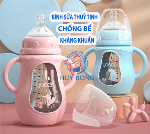 BÌNH SỮA THUỶ TINH YOUEN CHỐNG SẶC- CHỐNG BỂ VỠ- CHỐNG ĐẦY HƠI CHO BÉ