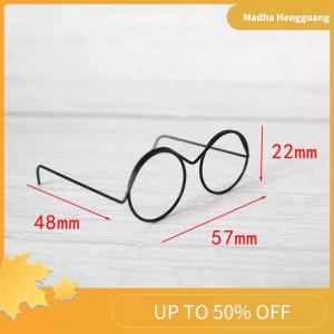 Madha 1/2/5/10Pcs Fashion Round Frame Lensless Retro Cool Doll Glasses For Doll