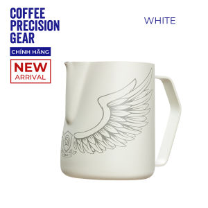 zeroHeroRacer Ca Đánh Sữa 600ml Vòi Dual-V Cho Dòng Sữa Ổn Định Tay Cầm Công Thái Học dùng cho capuchino latte.