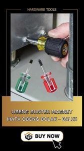 OBENG BUNTEK BB JUMBO TRANSPARAN 2 ARAH BOLAK BALIK CEBOL MINI PLUS DAN MINUS (2MATA)