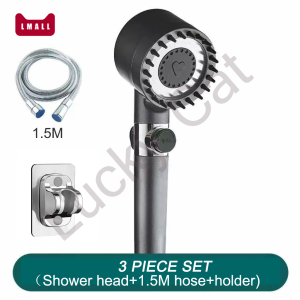 SG seller 3 Modes Shower Head Adjustable High Pressure Water Saving Shower One-Key Stop Water Massage Shower