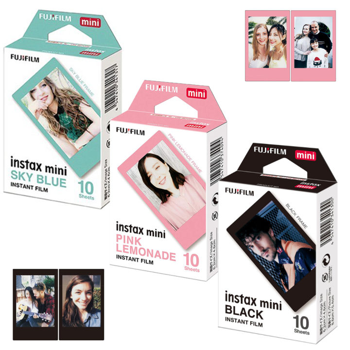 Fujifilm Instax Mini Film 30 Sheets Color Films Black Pink Lemonade Sky  Blue Instant Film for Fuji Instax mini 11 40 EVO instax Camera SP-2