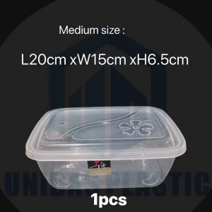 UNIDAS  Thick section Rectangular Food Keeper (S M L XL sold per piece)(PLASTIC SUPPLIER)