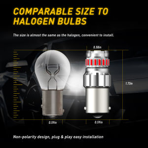 AUXITO 2PCS P21W 1156 BA15S LED 1157 P21W Backup Lights Reverse Light Bulbs  LED Daytime Running Light DRL Lamp