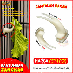 GANTUNGAN BUAH SAYUR PAKAN BURUNG PLASTIK cantolan sangkar pengait pisang apel sawi timun di kandang