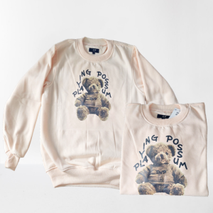 Sweater Crewneck PREMIUM Basic teddy bear / BASIC SWEATER OVERSIZE CUSTOM HAPPINESS BEAR Korean style size M-XXL (SABLON) {PRIA & WANITA} / CREWNECK PRIA PREMIUM MURAH