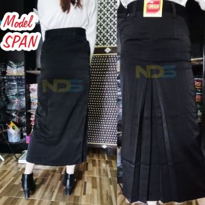 ROK SPAN HITAM PANJANG REMPEL KERJA SEKOLAH