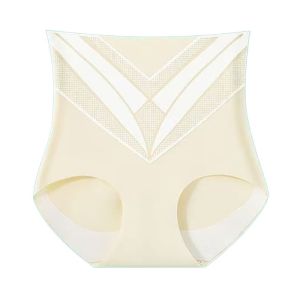 VCH High Waist Postpartum Body Shaper Large Size Stripe Butt Lifter Briefs Fashion Underpants Tummy Control Underwear Women