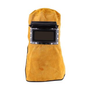 Topeng Las Kulit Heat Resistant Welding Supplies Hood Untuk Welder Welding Mask Auto Darkening Topi Las Kulit