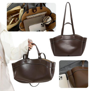 Casual Women Tote Bag Large Capacity Soft PU Leather Handheld Tote for Daily Activities in Elegant Colors