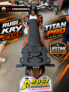 RUSI KRY 200 / KRY200 TOPBOX BRACKET TITAN PRO VERSION HEAVY DUTY LIFETIME WARRANTY DOUBLE POWDER COATED