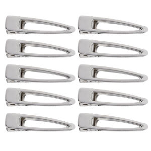 10 cái Y2K bạc kim loại kẹp tóc ngắn trang điểm kiểu tóc phụ kiện bị hỏng kẹp tóc giống thú mỏ vịt nữ