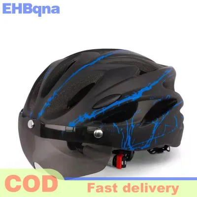 EHBqna หมวกกันน็อคขี่จักรยานสำหรับผู้ใหญ่ทุกเพศน้ำหนักเบามากพร้อมแว่นตาสำหรับกีฬากลางแจ้ง