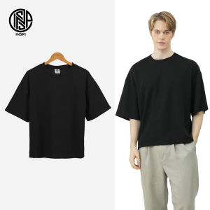 INSPI Cropped Knitted Tshirt for Men and Women Stretchable Fit Breathable Plus Size Boxy Collection Menswear Boxy Tops