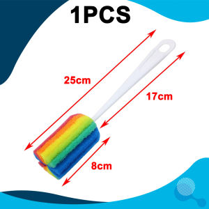 Innohut Berus Span Pelangi Rainbow Bottle Washing Brush Long Handle Bottle Cleaning Brush Kitchen Washing Brush