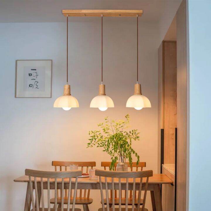 Japanese Wooden Dining Light Bar Counter Light Pendant Light Droplights ...