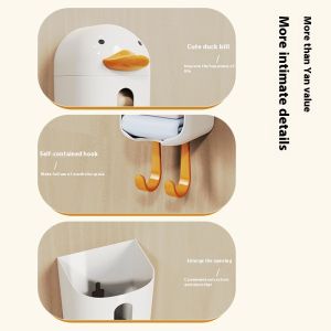 KS สำหรับถุงเท้าและกางเกงในที่จัดระเบียบในตู้เสื้อผ้าติดผนังลายกล่องเก็บชุดชั้นในเป็ดน่ารัก