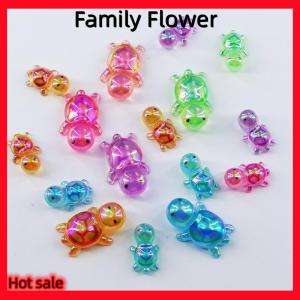 Family Flower Flash Sale Electroplating Mini Luminous Turtle Home Decor Landscaping Resin Craft Glowing Turtle Garden Fish Tank Miniatures Ornaments
