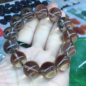 Vòng đeo tay đá Thạch anh khói 16li vòng tay phong thủy đá tự nhiên