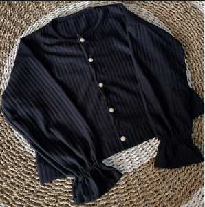 CARDIGAN PUFFY KNIT KOREAN STYLE CARDI BUTTON KANCING VINTAGE