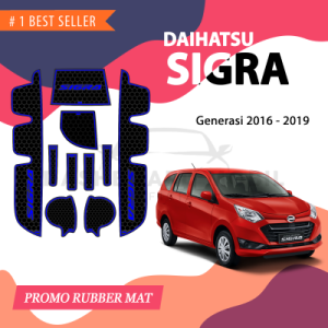 Aksesoris Interior Mobil Door Groove Mat/ Antislip Rubber Cup Mat/ Alas Slip Pad Daihatsu Sigra 2016