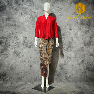 Nusa Kebaya Setelan Kebaya Kartini Brokat Rok Span Batik kebaya Floy Brokat Kebaya Kondangan