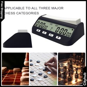 Digital Chess Timer with Basic Delay and Positive Time Features Competition Game Stopwatch for Board Games
