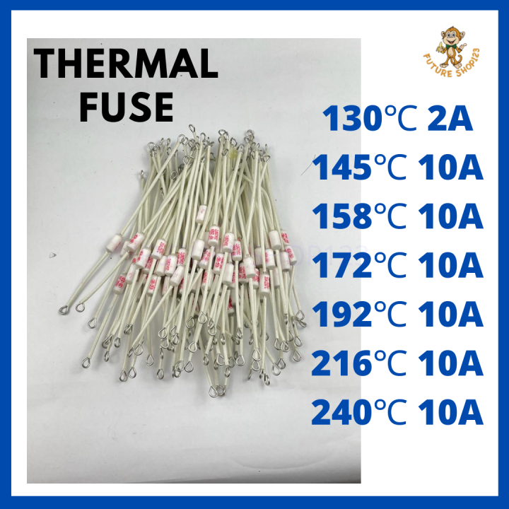 1 PC Rice Cooker/Fan Thermal Fuse 250V 10A Temperature Celsius 130C 145C 158C 172C 192C 216C