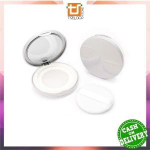 OFM-K183 Wadah Bedak Tabur dengan Cermin Loose Powder Case Free Sponge / Tempat Bedak Tabur Travel