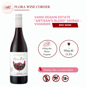 Rượu vang đỏ Úc Deakin Estate Artisan’s Blend Shiraz- Viognier – Nồng độ 13.5% Alc 750ml - Nhập khẩu Chính Hãng