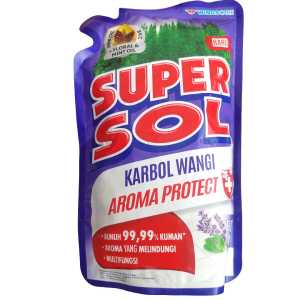 2 pouch Supersol Karbol wangi kemasan pouch 750 ML