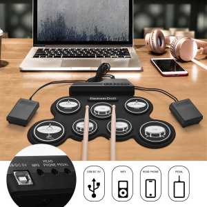 Drum Elektrik Portable Kit 7 Pads Folding USB Power