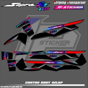 SUPRA FIT NEW (COD) STIKER STRIPING MOTOR HONDA SUPRA FIT NEW - STIKER LIST GRAFIK SIMPLE WARNA VARIASI DESAIN RACING HOLOGRAM DAN TRANSPARAN BISA COD IP.KODE-461