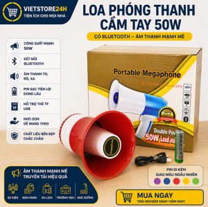 Loa Bán Hàng Loa Bán Dạo Loa Phóng Thanh Ghi Âm Phát Lại Cầm Tay Có Cổng Usb MS - 16 - 004