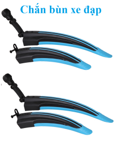 Chắn bùn xe đạp - Bộ 2 tấm Đen xanh