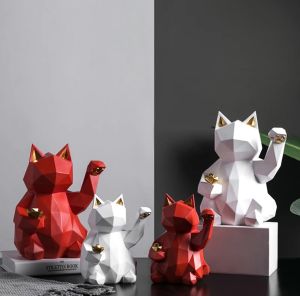 Patung Kucing Maneki Neko & Aksesori Penyegar Lingkungan