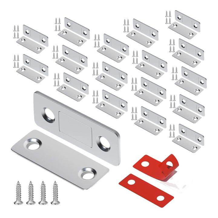 Cabinet Door Magnets 18 Pack Ultra Thin Cabinet Magnetic Catch Adhesive ...