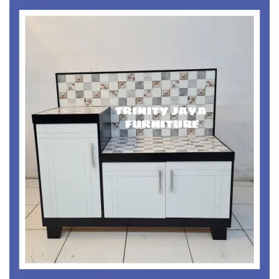 Meja Kompor Kitchen Set Bawah Kayu/trinityjayafurniture